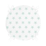 - RealHomes Yuvarlak Fermuarlı Minder - Realhomes  Bulut Mavi Yıldız Yuvarlak Fermuarlı Sandalye Minderi Realhomes