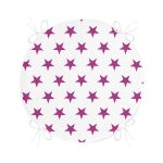 Eflatun Yıldız Desenli Modern Dijital Baskılı Yuvarlak Fermuarlı Sandalye Minderi Realhomes