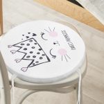 - RealHomes Yuvarlak Fermuarlı Minder - Realhomes  Taç Motifli Kalp Desenli Modern Yuvarlak Fermuarlı Sandalye Minderi Realhomes