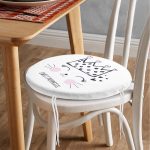 - RealHomes Yuvarlak Fermuarlı Minder - Realhomes  Taç Motifli Kalp Desenli Modern Yuvarlak Fermuarlı Sandalye Minderi Realhomes