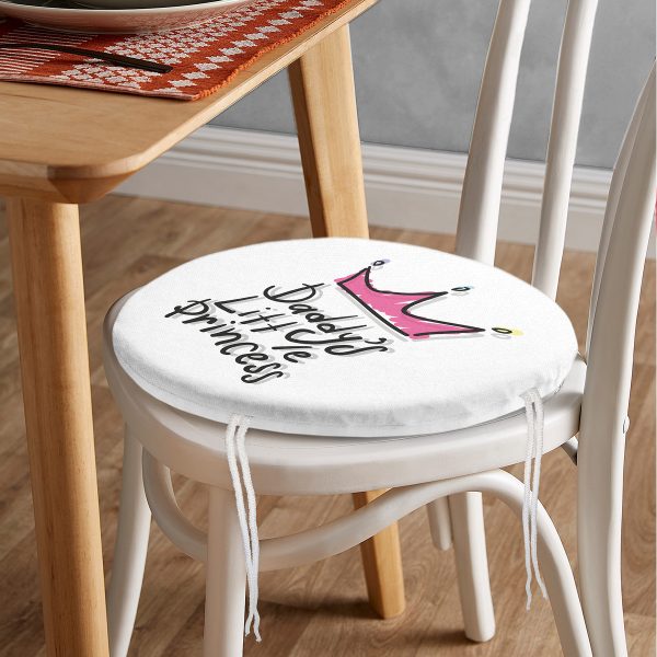 Ekru Zeminde Amazon Yaprakları Özel Tasarım Yuvarlak Fermuarlı Sandalye Minderi Realhomes