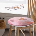 Palmiye ve Kadeh Resimli Dijital Baskılı Yuvarlak Fermuarlı Sandalye Minderi Realhomes