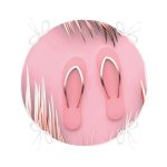 Pembe Gold Terlik Tasarımlı Dijital Baskılı Yuvarlak Fermuarlı Sandalye Minderi Realhomes