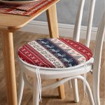 - RealHomes Yuvarlak Fermuarlı Minder - Realhomes Yılbaşı Geyikleri Motifli Dijital Baskılı Yuvarlak Fermuarlı Sandalye Minderi Realhomes