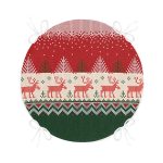 - RealHomes Yuvarlak Fermuarlı Minder - Realhomes  Realhomes Yılbaşı Geyikleri ve Ağaçlar Dijital Baskılı Modern Yuvarlak Fermuarlı Sandalye Minderi Realhomes