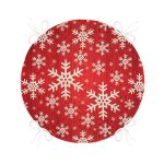 - RealHomes Yuvarlak Fermuarlı Minder - Realhomes  Beyaz Kar Taneleri Motifli Dijital Baskılı Yuvarlak Fermuarlı Sandalye Minderi Realhomes