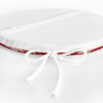 - RealHomes Yuvarlak Fermuarlı Minder - Realhomes  Beyaz Kar Taneleri Motifli Dijital Baskılı Yuvarlak Fermuarlı Sandalye Minderi Realhomes