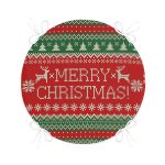 - RealHomes Yuvarlak Fermuarlı Minder - Realhomes  Merry Christmas Motifli Dijital Baskılı Yuvarlak Fermuarlı Sandalye Minderi Realhomes