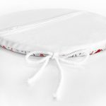 Realhomes Yılbaşı Geyik ve Ağaçlar Temalı Modern Yuvarlak Fermuarlı Sandalye Minderi Realhomes