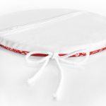 - RealHomes Yuvarlak Fermuarlı Minder - Realhomes Kırmızı Beyaz Yılbaşı Geyikleri Dijital Baskılı Yuvarlak Fermuarlı Sandalye Minderi Realhomes