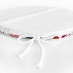 - RealHomes Yuvarlak Fermuarlı Minder - Realhomes  Beyaz Zeminde Yılbaşı Motifleri Dijital Baskılı Yuvarlak Fermuarlı Sandalye Minderi Realhomes