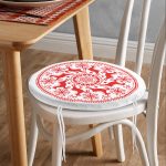 - RealHomes Yuvarlak Fermuarlı Minder - Realhomes  Geometrik Yılbaşı Geyikleri Dijital Baskılı Yuvarlak Fermuarlı Sandalye Minderi Realhomes