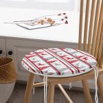 - RealHomes Yuvarlak Fermuarlı Minder - Realhomes Realhomes Geyik ve Çam Ağaçları Dijital Baskılı Modern Yuvarlak Fermuarlı Sandalye Minderi Realhomes