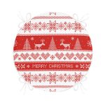 Yılbaşı Motifli Özel Tasarımlı Dijital Baskılı Modern Yuvarlak Fermuarlı Sandalye Minderi Realhomes