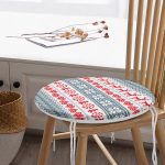 - RealHomes Yuvarlak Fermuarlı Minder - Realhomes  Yılbaşı Konsept Desenli Özel Tasarımlı Dijital Baskılı Modern Yuvarlak Fermuarlı Sandalye Minderi Realhomes