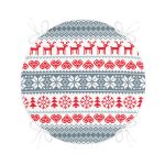 - RealHomes Yuvarlak Fermuarlı Minder - Realhomes  Yılbaşı Konsept Desenli Özel Tasarımlı Dijital Baskılı Modern Yuvarlak Fermuarlı Sandalye Minderi Realhomes