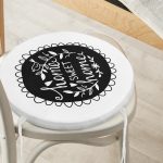 - RealHomes Yuvarlak Fermuarlı Minder - Realhomes Home Sweet Home Yazılı Özel Tasarımlı Dijital Baskılı Modern Yuvarlak Fermuarlı Sandalye Minderi Realhomes