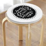 - RealHomes Yuvarlak Fermuarlı Minder - Realhomes Home Sweet Home Yazılı Özel Tasarımlı Dijital Baskılı Modern Yuvarlak Fermuarlı Sandalye Minderi Realhomes