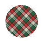 - RealHomes Yuvarlak Fermuarlı Minder - Realhomes Realhomes Yeşil Kırmızı Beyaz Ekose Desenli Modern Yuvarlak Fermuarlı Sandalye Minderi Realhomes