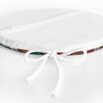 - RealHomes Yuvarlak Fermuarlı Minder - Realhomes Realhomes Yeşil Kırmızı Beyaz Ekose Desenli Modern Yuvarlak Fermuarlı Sandalye Minderi Realhomes