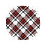 - RealHomes Yuvarlak Fermuarlı Minder - Realhomes  Kırmızı Siyah Çapraz Ekose Desenli Yuvarlak Fermuarlı Sandalye Minderi Realhomes