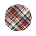 - RealHomes Yuvarlak Fermuarlı Minder - Realhomes  Kırmızı Siyah Beyaz Ekose Desenli Yuvarlak Fermuarlı Sandalye Minderi Realhomes