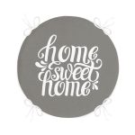 - RealHomes Yuvarlak Fermuarlı Minder - Realhomes  Home Sweet Home Dijital Baskılı Yuvarlak Fermuarlı Sandalye Minderi Realhomes