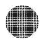 Siyah Beyaz Ekose Desenli Yuvarlak Fermuarlı Sandalye Minderi Realhomes