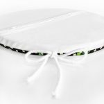 - RealHomes Yuvarlak Fermuarlı Minder - Realhomes  Siyah Zeminde Ekose Desenli Limon Dijital Baskılı Yuvarlak Fermuarlı Sandalye Minderi Realhomes