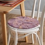 - RealHomes Yuvarlak Fermuarlı Minder - Realhomes  Altın Yaldızlı Mermer Desenli Dijital Baskılı Yuvarlak Fermuarlı Sandalye Minderi Realhomes