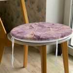 - RealHomes Yuvarlak Fermuarlı Minder - Realhomes  Altın Yaldızlı Mermer Desenli Dijital Baskılı Yuvarlak Fermuarlı Sandalye Minderi Realhomes