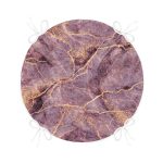 - RealHomes Yuvarlak Fermuarlı Minder - Realhomes  Altın Yaldızlı Mermer Desenli Dijital Baskılı Yuvarlak Fermuarlı Sandalye Minderi Realhomes