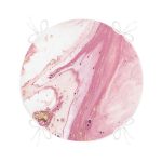 - RealHomes Yuvarlak Fermuarlı Minder - Realhomes Pembe Beyaz Mermer Desenli Dijital Baskılı Yuvarlak Fermuarlı Sandalye Minderi Realhomes