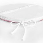 - RealHomes Yuvarlak Fermuarlı Minder - Realhomes Pembe Beyaz Mermer Desenli Dijital Baskılı Yuvarlak Fermuarlı Sandalye Minderi Realhomes