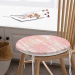 - RealHomes Yuvarlak Fermuarlı Minder - Realhomes Palmiye Desenli Mermer Zeminli Yuvarlak Fermuarlı Sandalye Minderi Realhomes