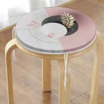 - RealHomes Yuvarlak Fermuarlı Minder - Realhomes  Modern 3D Mermer Desenli Dijital Baskılı Yuvarlak Fermuarlı Sandalye Minderi Realhomes