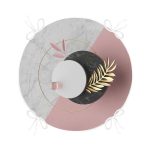 - RealHomes Yuvarlak Fermuarlı Minder - Realhomes  Modern 3D Mermer Desenli Dijital Baskılı Yuvarlak Fermuarlı Sandalye Minderi Realhomes