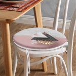 Modern Üçgen Mermer Desenli 3D Dijital Baskılı Yuvarlak Fermuarlı Sandalye Minderi Realhomes