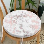 - RealHomes Yuvarlak Fermuarlı Minder - Realhomes  Mermer Zeminli Dijital Baskılı Yuvarlak Fermuarlı Sandalye Minderi Realhomes