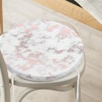 - RealHomes Yuvarlak Fermuarlı Minder - Realhomes  Mermer Zeminli Dijital Baskılı Yuvarlak Fermuarlı Sandalye Minderi Realhomes