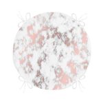 - RealHomes Yuvarlak Fermuarlı Minder - Realhomes  Mermer Zeminli Dijital Baskılı Yuvarlak Fermuarlı Sandalye Minderi Realhomes