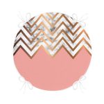 - RealHomes Yuvarlak Fermuarlı Minder - Realhomes Gold ve Pembe Renkli Mermer Desenli Modern Yuvarlak Fermuarlı Sandalye Minderi Realhomes