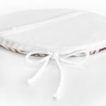 - RealHomes Yuvarlak Fermuarlı Minder - Realhomes Gold ve Pembe Renkli Mermer Desenli Modern Yuvarlak Fermuarlı Sandalye Minderi Realhomes