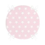 Yıldız Desenli Dijital Baskılı Yuvarlak Fermuarlı Sandalye Minderi Realhomes