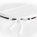 - RealHomes Yuvarlak Fermuarlı Minder - Realhomes  Mermer Zeminli Siyah Geometrik Desenli Modern Yuvarlak Fermuarlı Sandalye Minderi Realhomes