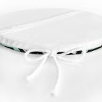 Pembe Mavi Geometrik Mermer Zeminli Dijital Baskılı Yuvarlak Fermuarlı Sandalye Minderi Realhomes