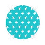 Modern Yıldız Desenli Dijital Baskılı Yuvarlak Fermuarlı Sandalye Minderi Realhomes