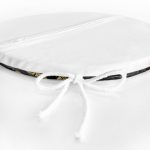 - RealHomes Yuvarlak Fermuarlı Minder - Realhomes  Siyah Zeminde Altın Yapraklar Desenli Yuvarlak Fermuarlı Sandalye Minderi Realhomes