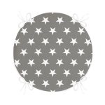 - RealHomes Yuvarlak Fermuarlı Minder - Realhomes  Yıldız Desenli Dijital Baskılı Yuvarlak Fermuarlı Sandalye Minderi Realhomes