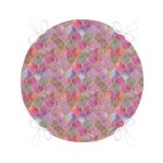 - RealHomes Yuvarlak Fermuarlı Minder - Realhomes  Ogea Pudra Zeminli Özel Tasarım Yuvarlak Fermuarlı Sandalye Minderi Realhomes